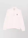 Maison Kitsuné Dressed Fox High Neck And Zip Sweatshirt In Red
