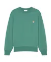 Maison Kitsuné Man Sweatshirt Emerald Green Size L Cotton In Green