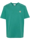 Maison Kitsuné Fox Head Patch Regular Tee Shirt In Green