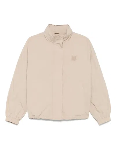 Maison Kitsuné Bomberjacke Mit Fuchs-motiv In Nude