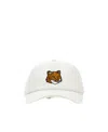 Maison Kitsuné Fox Head Baseball Hat In White