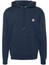 Maison Kitsuné Fox Head Patch Regular Hoodie Sweatshirt In Blue