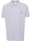 Maison Kitsuné Fox Head Patch Polo In Gray
