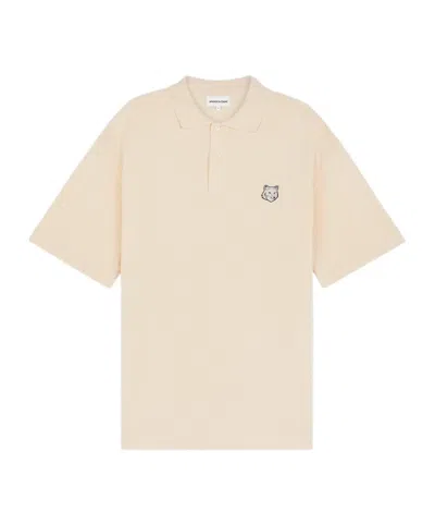 MAISON KITSUNÉ MAISON KITSUNÉ BOLD FOX HEAD PATCH OVERSIZED POLO SHIRT