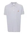 Maison Kitsuné Fox Head Patch Polo In Gray