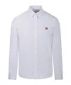 Maison Kitsuné Button Down Classic Shirt With Institutional Fox H Clothing In White