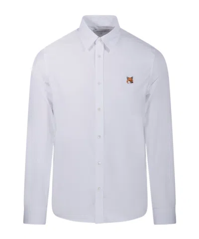 MAISON KITSUNÉ MAISON KITSUNÉ FOX HEAD PATCH LONG-SLEEVED SHIRT