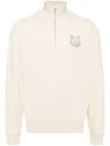 Maison Kitsuné Fox-motif Knitted Jumper In Neutrals