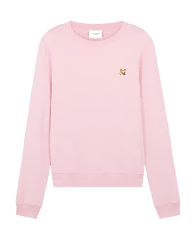 Maison Kitsuné Fox-motif Cotton Sweatshirt In Pink