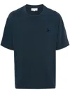 Maison Kitsuné Navy Bold Fox Head Patch Oversized T-shirt In Blue
