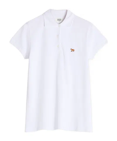 Maison Kitsuné Fox-motif Polo Top In White