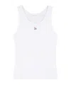 MAISON KITSUNÉ FOX-MOTIF RIBBED TANK TOP