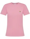 Maison Kitsuné T-shirt With Round Neck And Short Sleeves In Pink