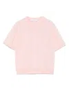 Maison Kitsuné Fox Patch Crew Neck Cardigan In Pink