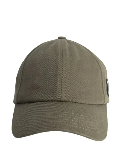 Maison Kitsuné Fox-patch Baseball Cap In Green