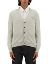 Maison Kitsuné Regular Cardigan In Grey