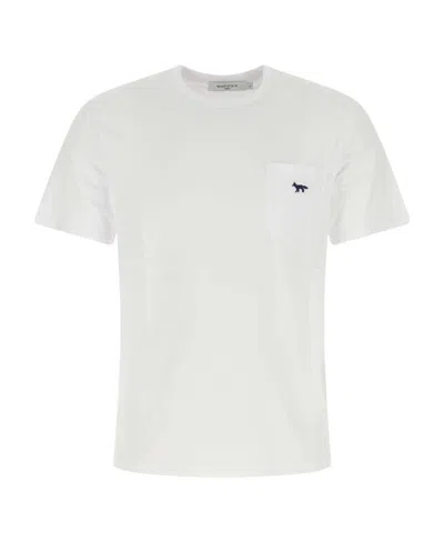 Maison Kitsuné Fox-patch Classic Pocket T-shirt In White