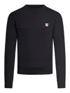 Maison Kitsuné Black Fox Head Long Sleeve T-shirt In Black