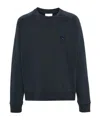 Maison Kitsuné Navy Bold Fox Head Patch Oversize Sweatshirt In Black