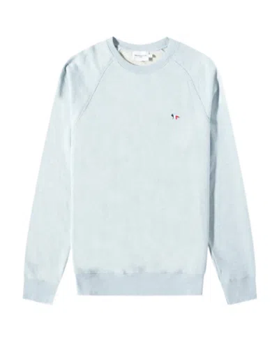 Maison Kitsuné Fox-patch Cotton Sweatshirt In White