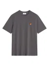 Maison Kitsuné Fox Head Regular Fit Cotton T-shirt In Gray