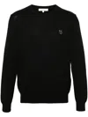 Maison Kitsuné Bold Fox Head Patch Regular Jumper In Black