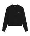 Maison Kitsuné "baby Fox Patch" Cardigan In Black