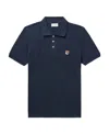 Maison Kitsuné Regular Fit Polo Shirt With Short Sleeves In Black