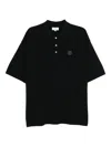 Maison Kitsuné Black Bold Fox Head Patch Oversize Polo In Black