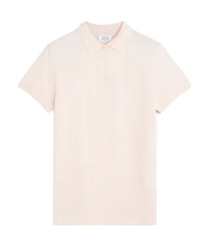 Maison Kitsuné Fox Patch Polo T-shirt In Purple