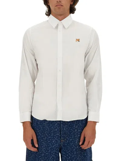 Maison Kitsuné Fox Patch Shirt In White