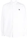 Maison Kitsuné Tailored Shirt With Button Cuffs And Collar In White