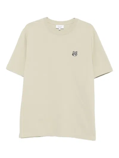 Maison Kitsuné Fox-patch T-shirt In Neutral