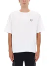 Maison Kitsuné White Bold Fox Head Patch Comfort T-shirt In White