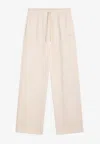 Maison Kitsuné White Jogging Pants With Fox Logo In Cream