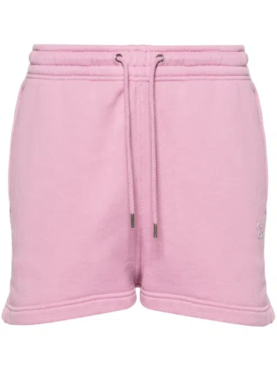 Maison Kitsuné Maison Kitsune "baby Fox Sports Shorts With Patch Design In Pink