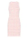 Maison Kitsuné Maison Kitsune` Fox Pattern Midi Dress In Pink & Purple