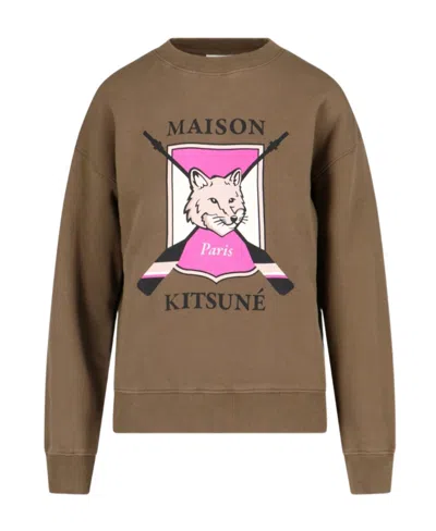 MAISON KITSUNÉ MAISON KITSUNÉ FOX MOTIF CREWNECK SWEATSHIRT
