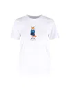 Maison Kitsuné Dressed Fox Print Cotton T-shirt In White