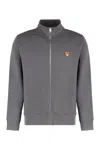 Maison Kitsuné Full-zip Sweatshirt In Cotton In Gray