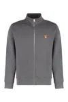 Maison Kitsuné Full-zip Sweatshirt In Cotton In Gray