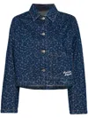MAISON KITSUNÉ GEOMETRIC-PATTERNED DENIM JACKET