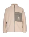 Maison Kitsuné Casual Fleece Zipped Jacket Clothing In Neutral