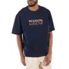 Maison Kitsuné Maison Kitsune Gradient Logo Oversized T-shirt In Blue