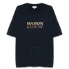 Maison Kitsuné Maison Kitsune Gradient Logo Oversized T-shirt In Blue