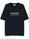 Maison Kitsuné Maison Kitsune Gradient Logo Oversized T-shirt In Navy
