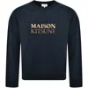 Maison Kitsuné Maison Kitsune Gradient Logo Oversized Sweatshirt In Navy