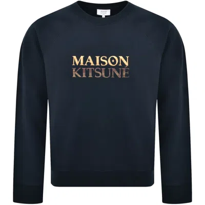 MAISON KITSUNÉ MAISON KITSUNE GRADIENT SWEATSHIRT NAVY