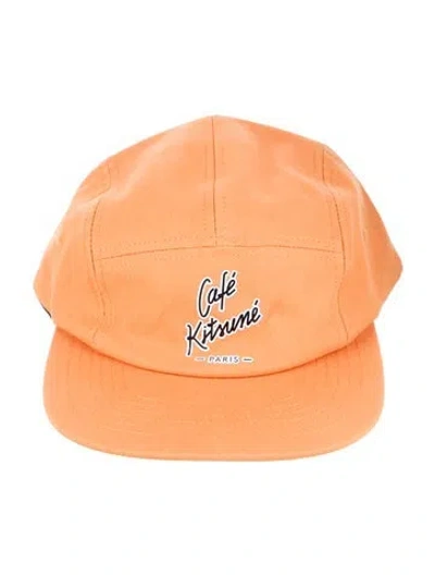 Pre-owned Maison Kitsuné Graphic Baseball Hat In Orange