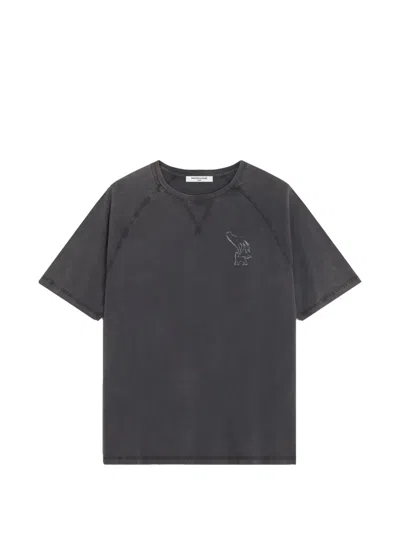 Maison Kitsuné Graphic Crew-neck T-shirt In Gray